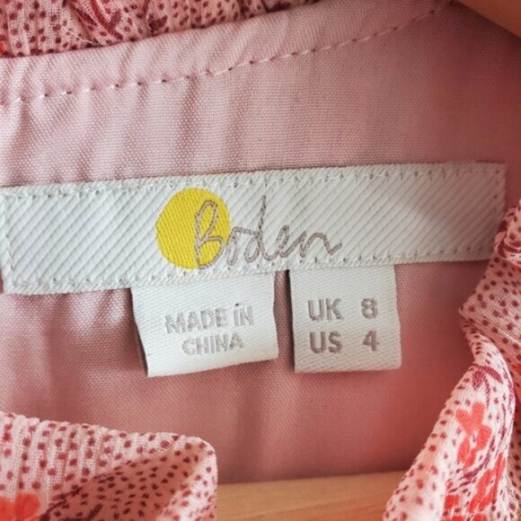 Boden Boho Jamie Chalky Pink Daisy Field Top Size 4 - Picture 8 of 12